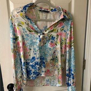 Zara floral blouse